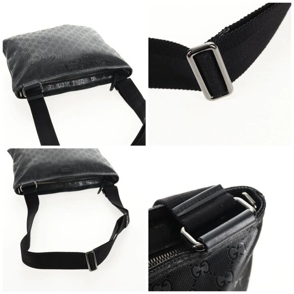 GUCCI GG implementation Shoulder Bag PVC Black Silver 201446 Auth am9344V - Picture 16 of 16